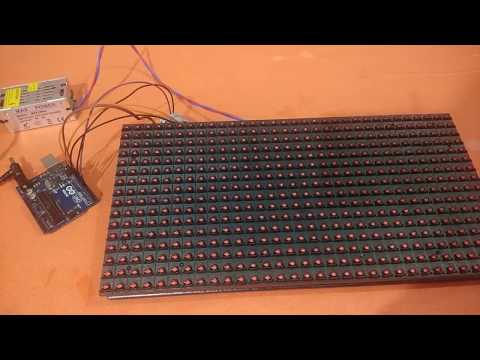 LED Display Board using P10 LED Matrix Display and Arduino