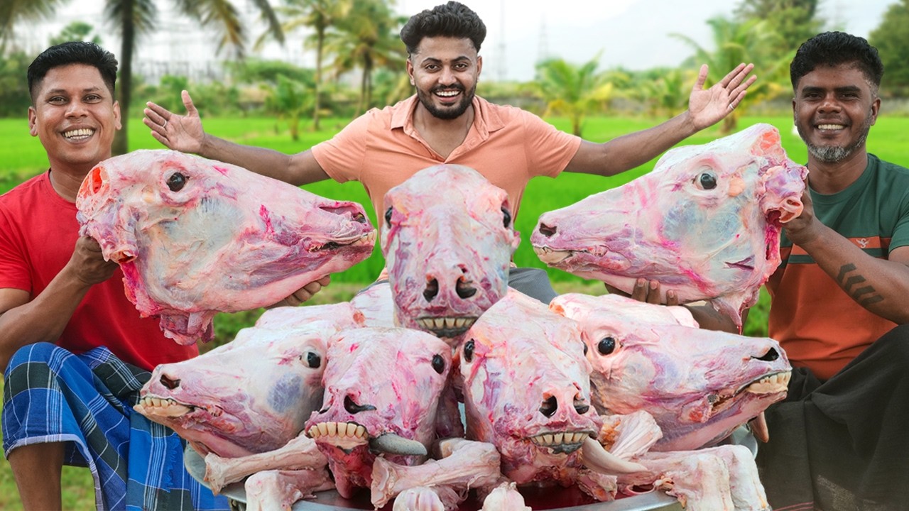 BEEF HEAD SIRI PAYE | Special Siri Paye Recipe | Peshawari Head and Legs Making | Cooking & Eating