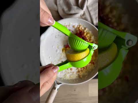 Creamy One Pot Tuscan Chickpea Dish #essycooks #veganrecipes