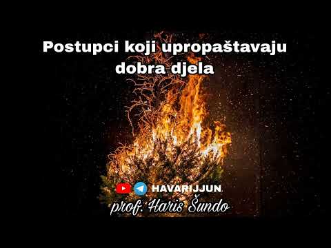 POSTUPCI KOJI UPROPAŠTAVAJU DOBRA DJELA - prof. Haris Šundo