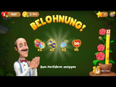 Gardenscapes Level 1265 Lösung / Help / Solution - Mobil Handy Spiel Gameplay Let's Play