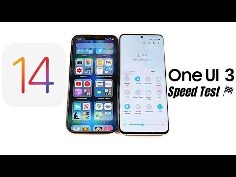 iOS 14 vs One UI 3.0 Speed Test!
