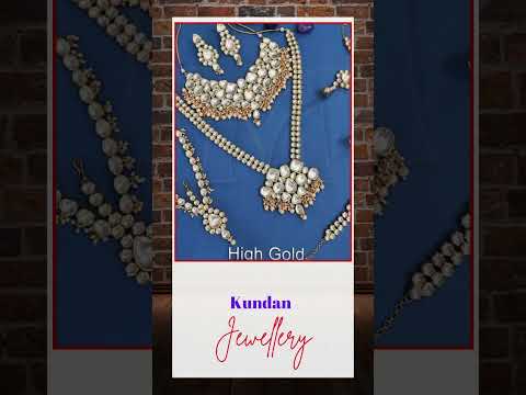 Kundan jewelry high gold polish wedding wear beautiful heavy...