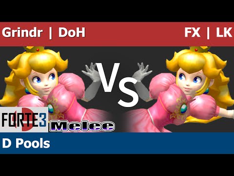 Forte 3 Melee - Grindr | DoH (Peach) vs FX | LK (Peach) - D Pools