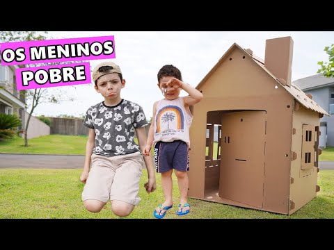 OS MENINOS POBRE QUE MORAVAM NA CASINHA DE PAPELÃO - Parte 1