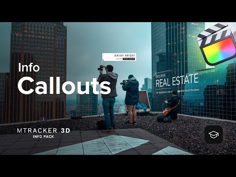 mTracker 3D Info Pack Tutorial - Creating a tracked composition with callout details - MotionVFX