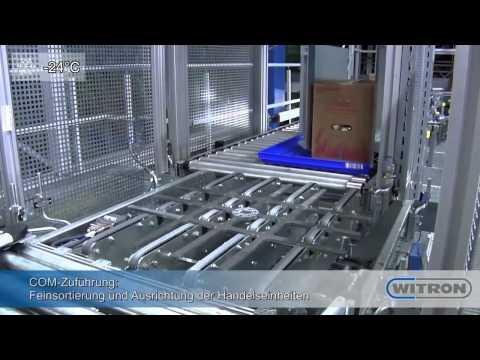 Vollautomatische Kommissionierung der EDNA Palette im Tiefkühllager Brehna