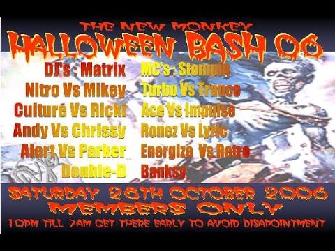 Dj Chrissy G Mc Lyric Energize & Xtc @ The New Monkey Halloween Special 28.10.2006