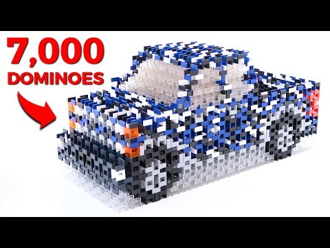 GIANT TRUCK MADE OF 7,000 DOMINOES!