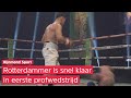 Zo sloeg bokser Artjom Kasparian bij zijn profdebuut Adnan Zilic knock-out