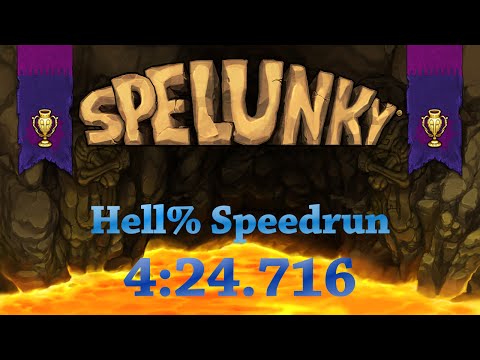 Spelunky hell speedrun in 4:24.716