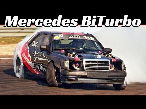 Thumbnail for Mercedes-Benz 300 CE W124 BiTurbo DRIFT MONSTER! - 520hp V8 M119 Engine - Action + OnBoard by Mercedes-Benz 300