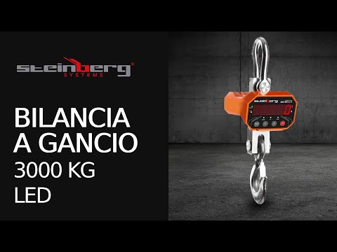 Video - Bilancia a gancio - 3 t / 1 kg - LED