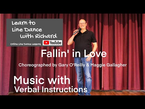 BEGINNER LINE DANCE LESSON 150 - Fallin' in Love - Part 2 - Music with verbal instruction