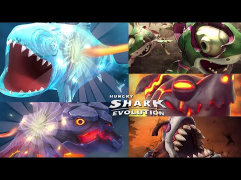 ALL SPECIAL SHARKS MOVIE COMPILATION ! (HUNGRY SHARK EVOLUTION)