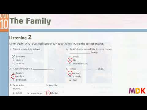 Tactics for Listening Third Edition Basic Unit 10 The family