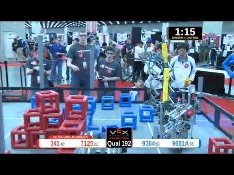 2015 VRC Engr Q192 - 341 7125 vs 9364 9681A - 68 to 57 - VEX Worlds 2015 - Engineering Division