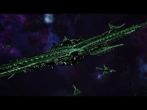 Necrons vs Craftworld Aeldari - Skalgrim Mod - Massive Battle - Battlefleet Gothic Armada 2