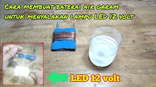 Download the video "Cara buat baterai air garam untuk menyalakan lampu LED 12 volt"
