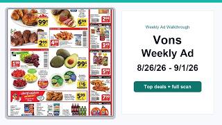 Vons Weekly Ad (8/26/26 - 9/1/26) Top 10 Deals