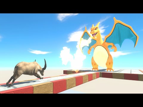 Run Away from Pokemon Bridge and Attack Charizard - Animal Revolt Battle Simulator