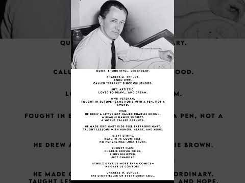 Charles M. Schulz: The Man Who Gave the World Snoopy