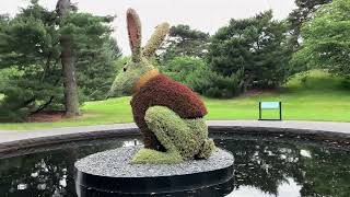 WALKING inside Amazing Botanical Garden in Bronx New York - Alice in Wonderland Rabbit  - Part 1