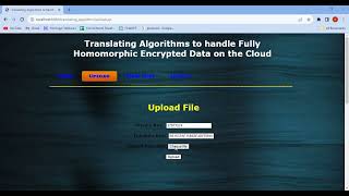 Translating Algorithms to handle Fully Homomorphic Encrypted Data on the Cloud