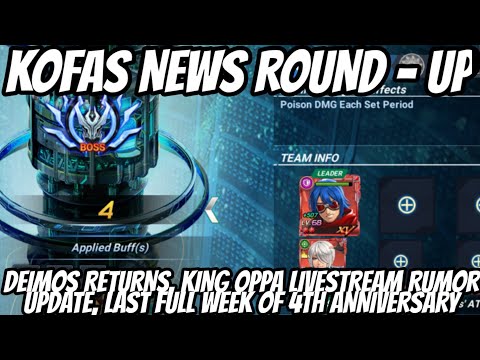 KoFAS News Round - Up: Deimos Returns, Last Week for 4th Anniversary, & King Oppa Stream Update