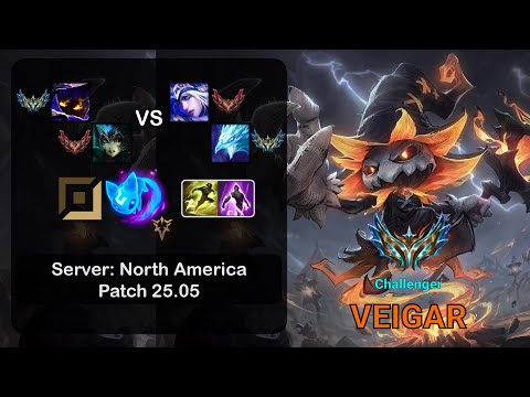 Veigar APC + Nami vs Ashe + Anivia - NA Challenger - Patch 25.05