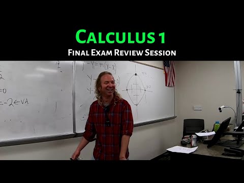 Calculus 1: Final Exam Review