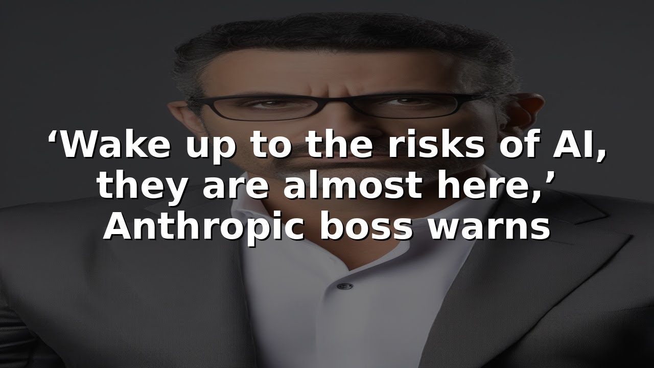‘Wake up to the risks of AI, they are almost here,’ Anthropic boss warns #Shorts
