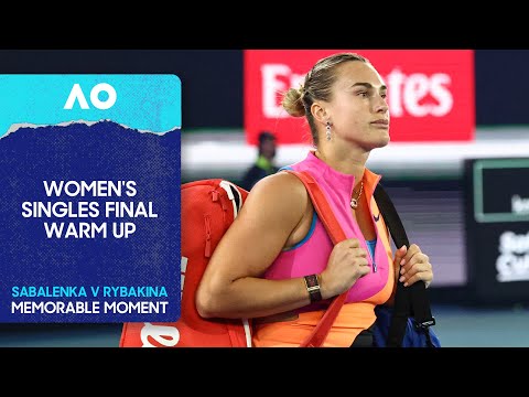 Women's Singles Final Walk-On/Warm Up | Aryna Sabalenka v Elena Rybakina | Australian Open 2026