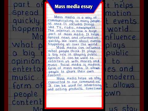 mass media essay in english | essay on Mass media #essay #essaywriting #massmedia