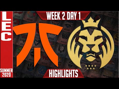 FNC vs MAD Highlights | LEC Summer 2020 W2D1 | Fnatic vs MAD Lions