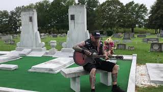 Mark Sinnis  “Luke The Drifter” Acoustic at Hank Williams Sr. grave.