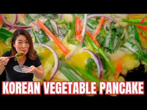 🌱DELICIOUS way to EAT more VEGETABLES🥕 EASY Korean Vegetable Pancakes🧅야채전 바삭하게 굽는법 [비오는날 파전]