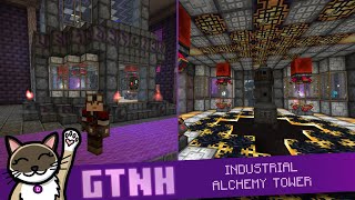 Showcasing the Industrial Alchemy Tower from Twist Space in GTNH
