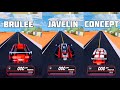 Brulee VS Javelin VS Concept 2023 Fastest Speed Test in Roblox Jailbreak