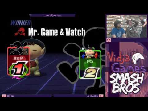 RePlay Mr  Game and Watch vs Jr  Chaffles Olimar, Wario   Losers Quarters