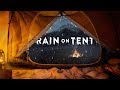 Rain On Tent with Campfire | Relaxing Rain Sounds for Sleeping 1 Hour