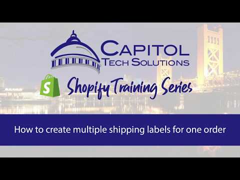 Creating multiple shipping labels for one order in Shopify