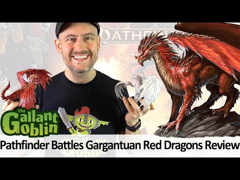 Gargantuan Red Dragon Prepainted and Unpainted - Pathfinder Battles: Dungeons Deep & Deep Cuts