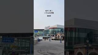 今日の最高気温は17度！☁️ 4月になりましたね。🌸 #ソウル #ソウルの天気 #ソウル旅行 #ソウルグルメ