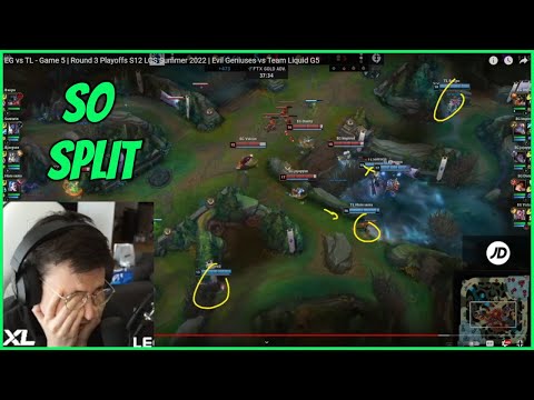 Caedrel Reacts To TL Team fighting VS EG In Game 5