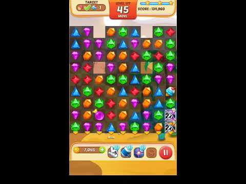 Jewel Match King Level 177 - Walkthrough ( No Booster )