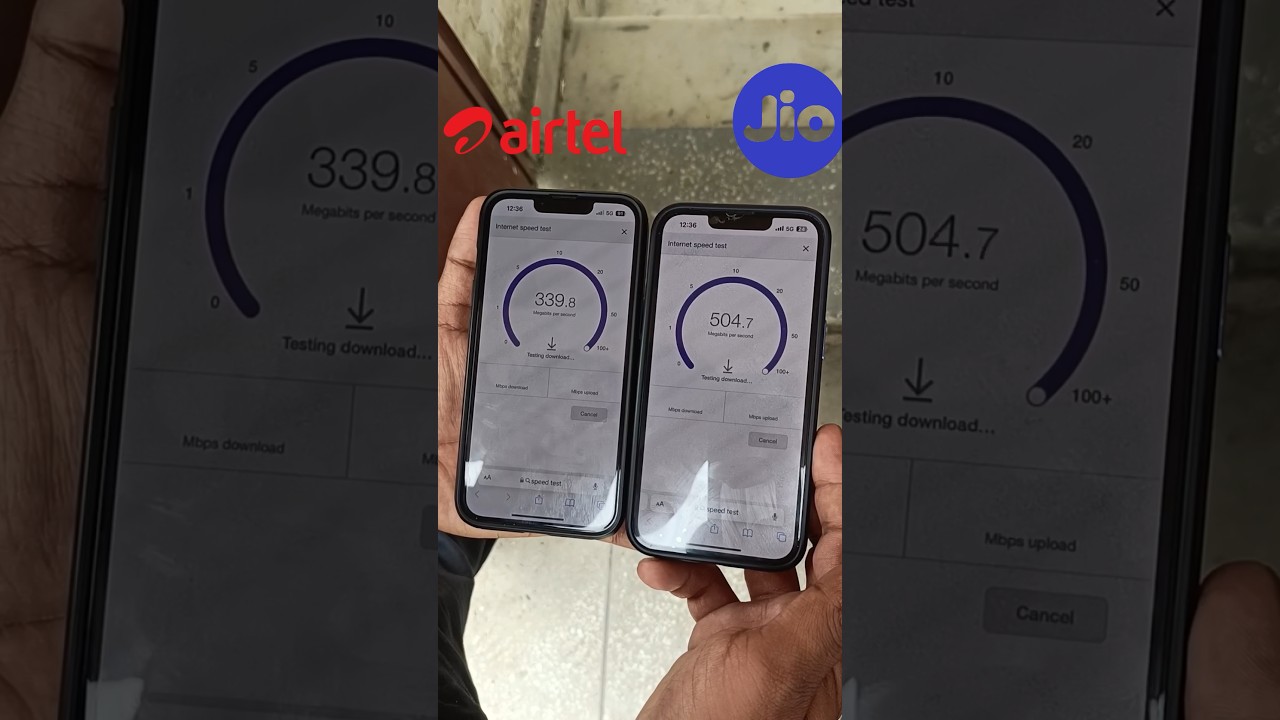 Airtel 5g VS Jio 5g Speed Test🤯😯