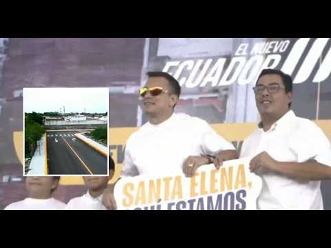 Santa Elena: Gobierno inaugura obra vial de 3.2 millones de dólares en Salinas