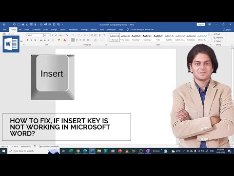 how to fix if insert key is not working in Microsoft word?