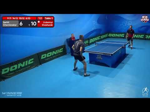 00:00 Serhii Cherniavskyi (1:3) Liubomyr Sheshurak West 5 WIN CUP 20.10.2022 | TABLE TENNIS WINCUP
